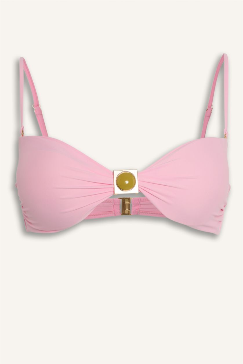 Kadın Açık Pembe Lilyrose x Defacto Regular Fit Bikini Üstü