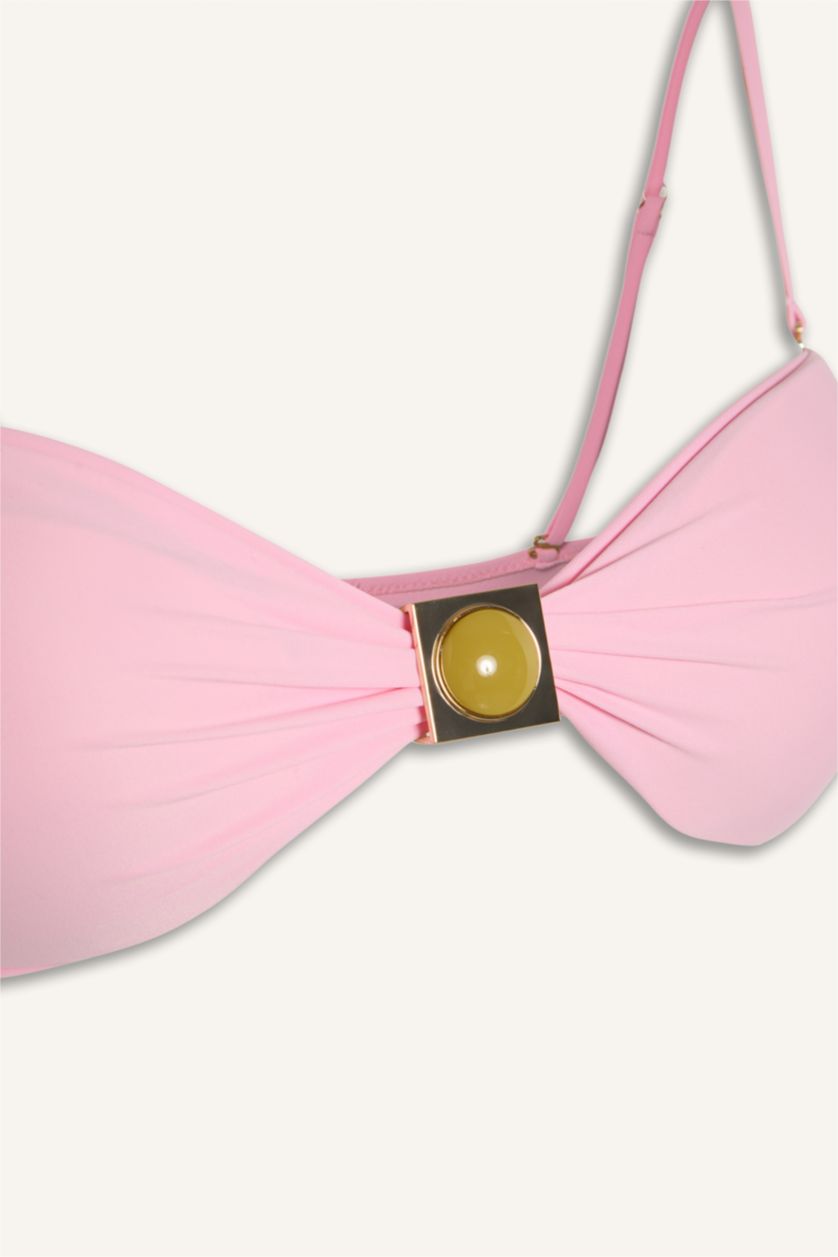 Kadın Açık Pembe Lilyrose x Defacto Regular Fit Bikini Üstü