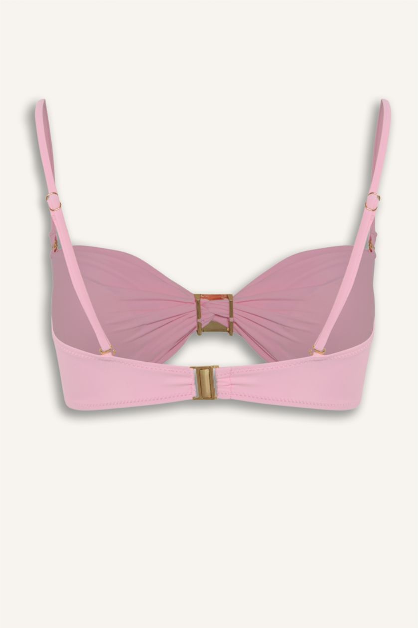 Kadın Açık Pembe Lilyrose x Defacto Regular Fit Bikini Üstü