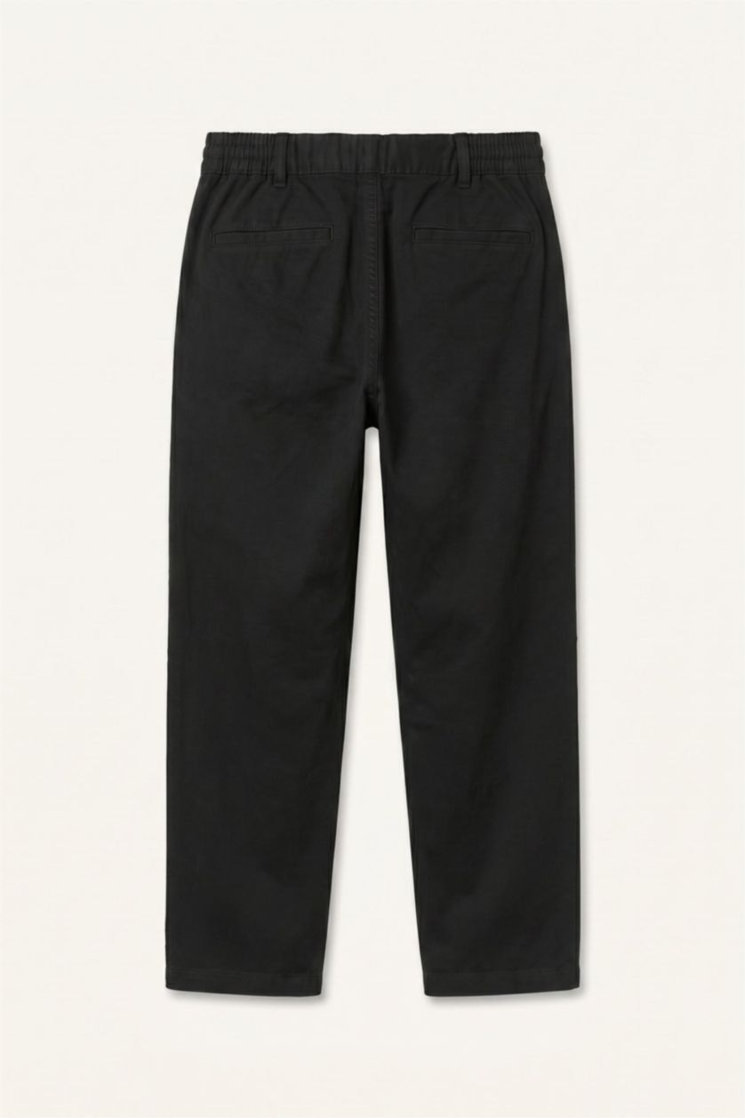 Men Black Tapered Fit Trousers