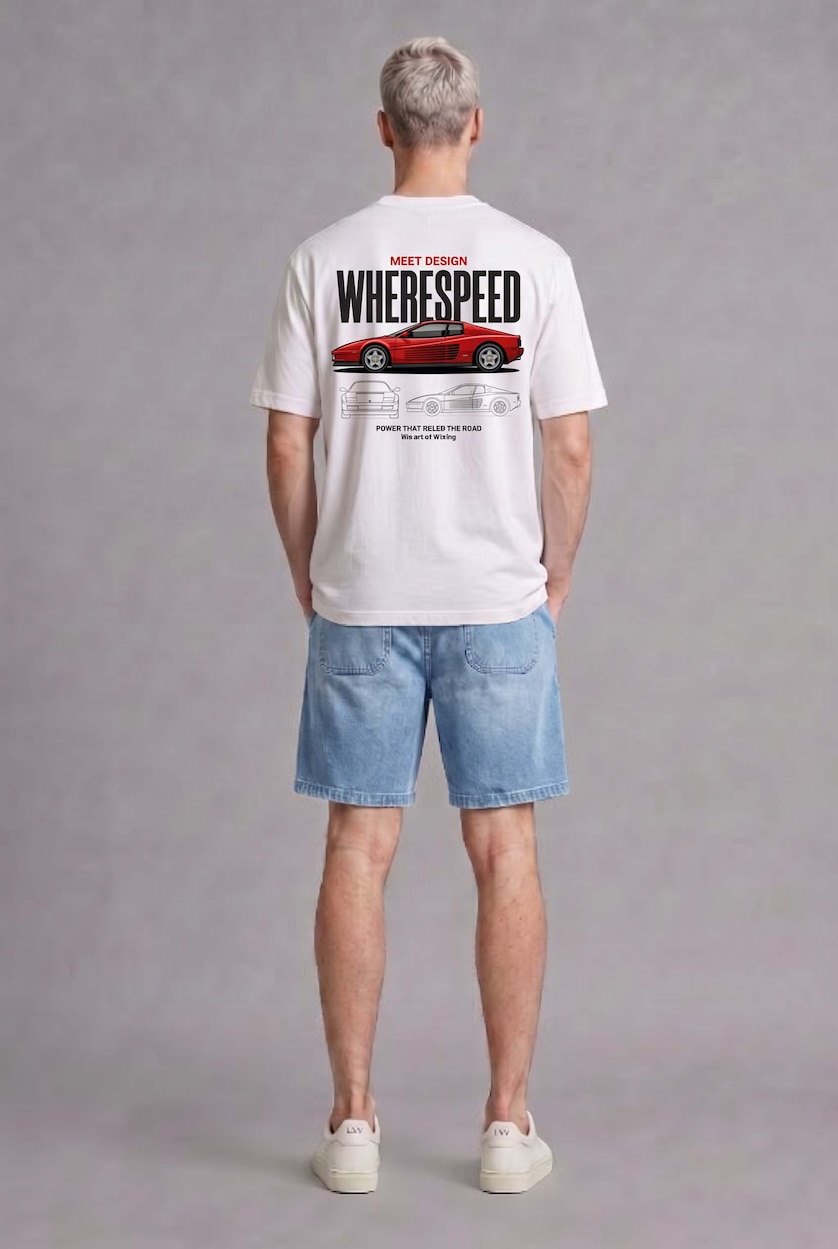 MAN Light Blue Relaxed Fit Elastic Waist Denim Bermuda Shorts