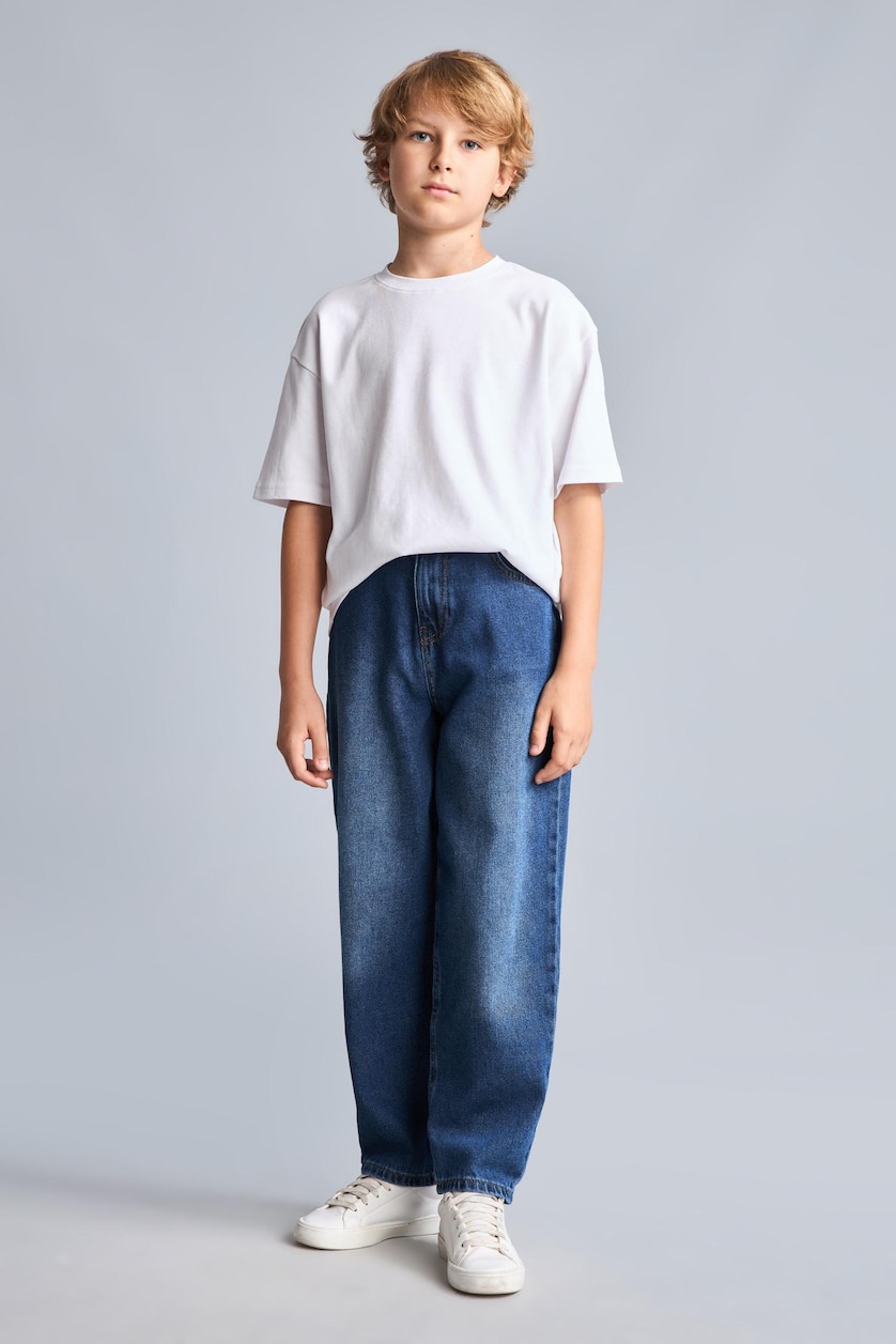 Young Boys - Teen Boys Blue Boy 100% Cotton Balloon Fit Jeans