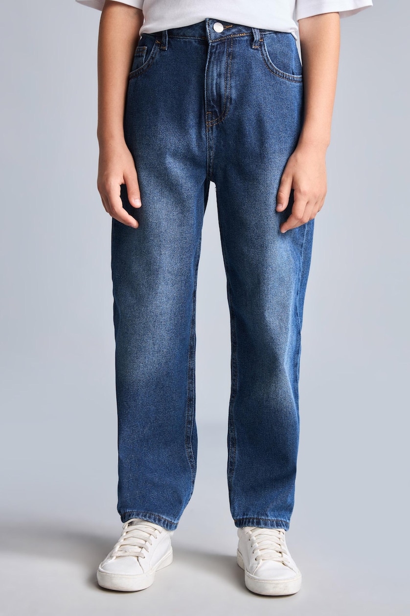 Young Boys - Teen Boys Blue Boy 100% Cotton Balloon Fit Jeans