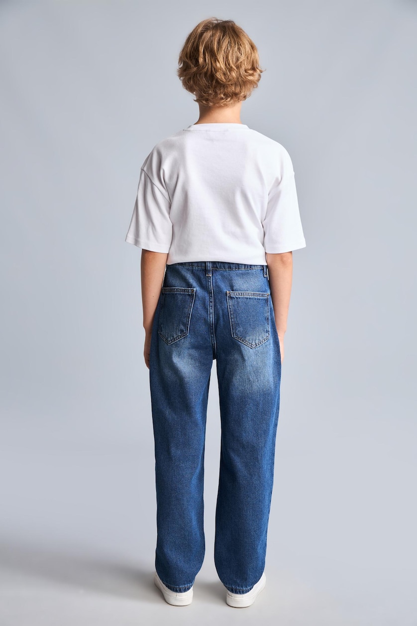 Young Boys - Teen Boys Blue Boy 100% Cotton Balloon Fit Jeans