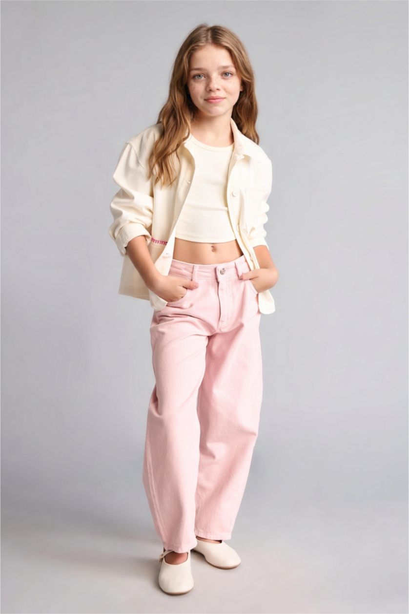Young Girls - Teen Girls Ecru Regular Fit Long Sleeve Shirt