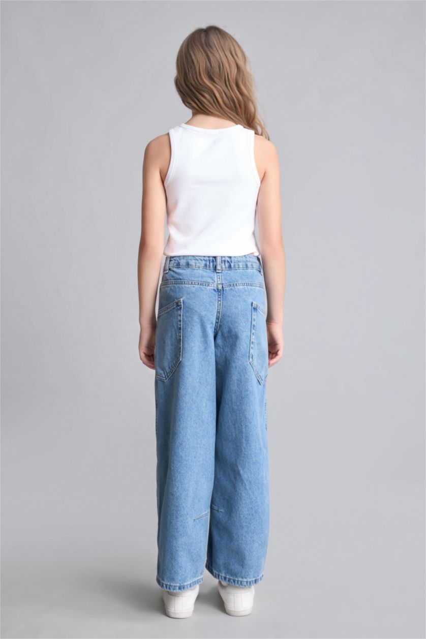 GIRLS & TEENS Blue Wide Leg Jeans