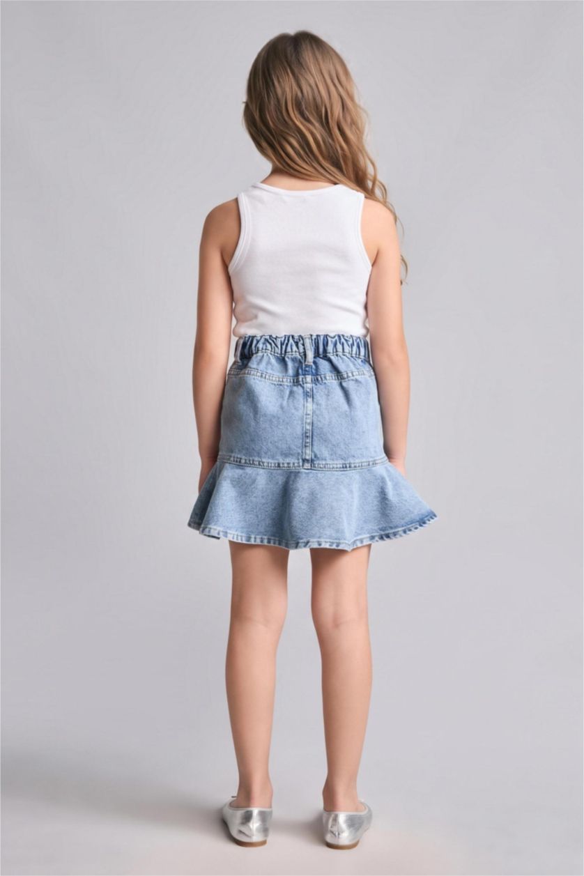 GIRLS & TEENS Blue جيبة جينز بناتي قطن 100%