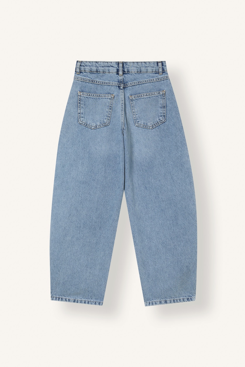 Girls & Teens Blue Girl 100% Cotton Baggy Fit Darts Detail Jeans