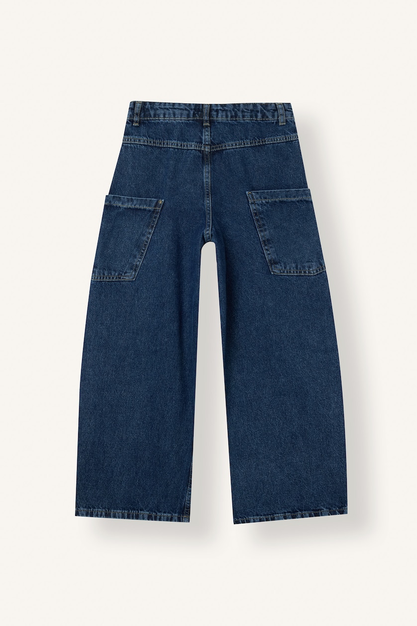 VAJZA & ADOLESHENTE Dark Blue Girl 100% Cotton Baggy Fit Jeans
