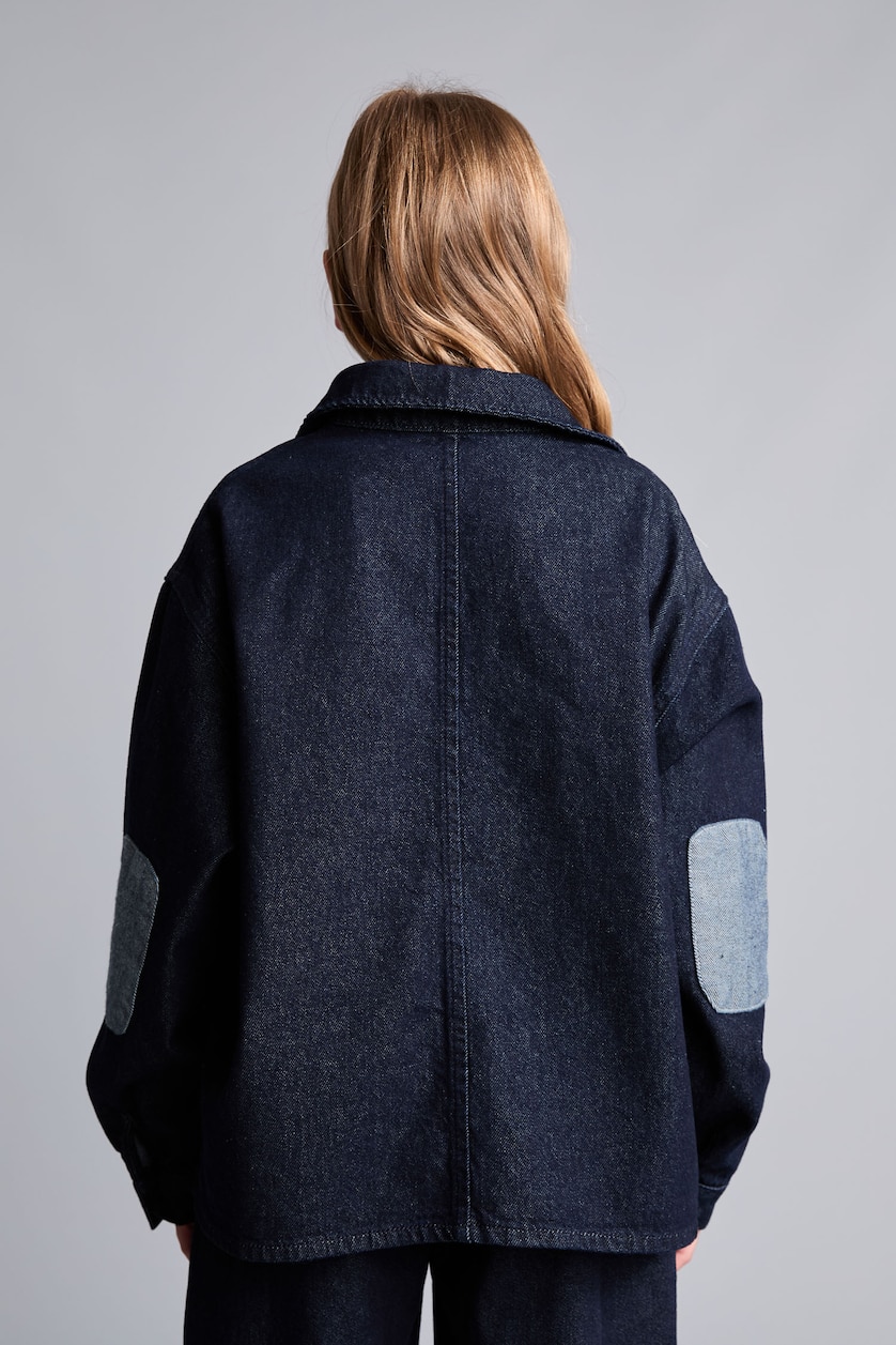 FILLES Bleu Foncé Veste en jean bleu marine 100% coton pour fille
