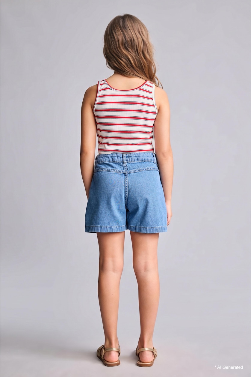 FILLES Bleu Short en jean pour fille