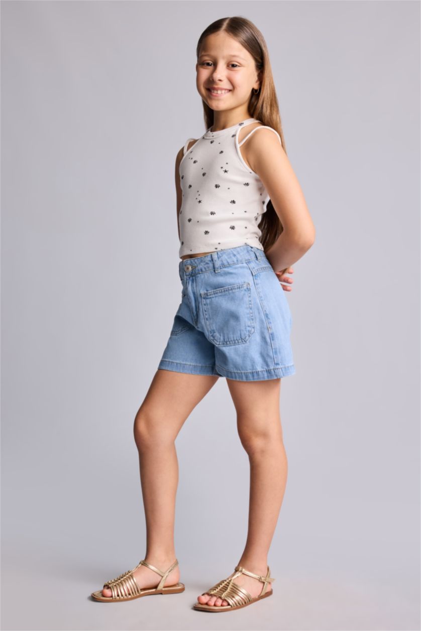 Young Girls - Teen Girls Light Blue Girl Shorts