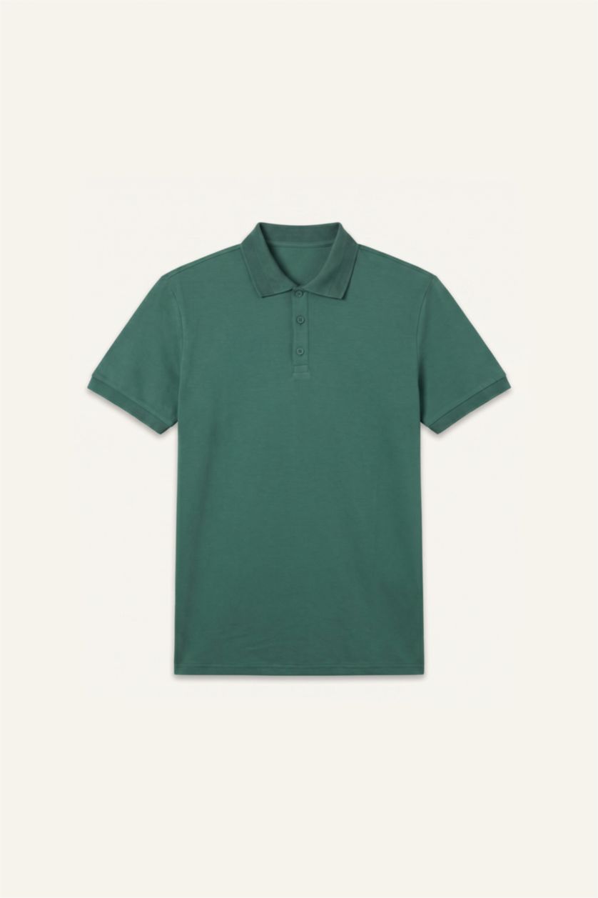 Erkek Yeşil Regular Fit Polo Tişört