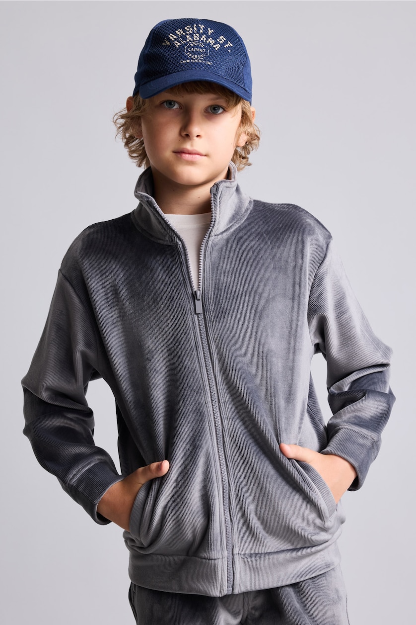 Young Boys - Teen Boys Anthracite Regular Fit High Neck Cardigan