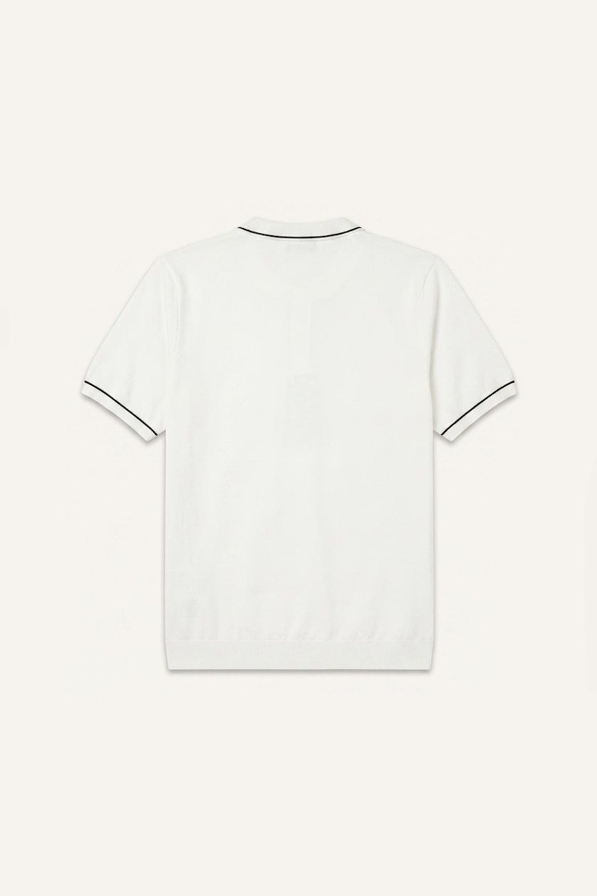 MAN Ecru Standard Fit Knitwear Short Sleeve T-Shirt