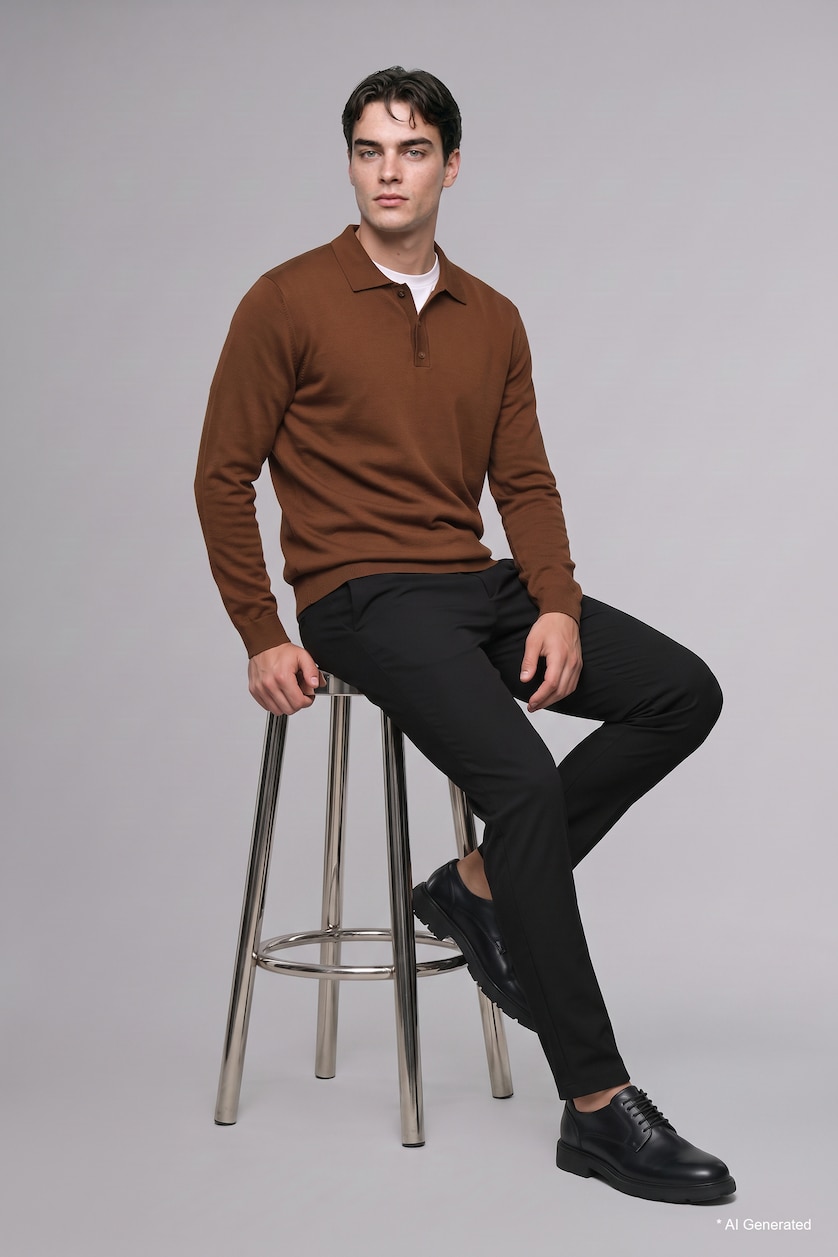 Men Brown Pullover