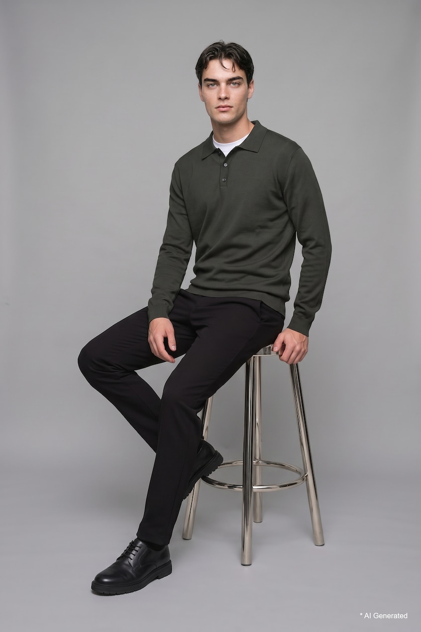 Men Dark Petrol Pullover