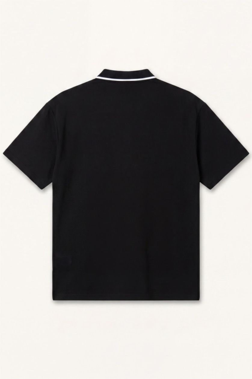 Men Black Boxy Fit Short Sleeve T-Shirt