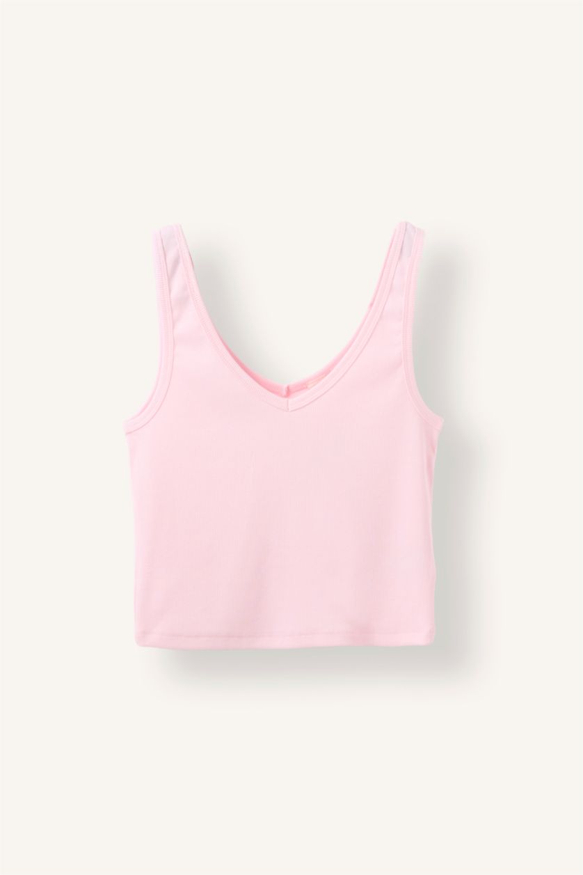 Women Light Pink Ribana Tank Top