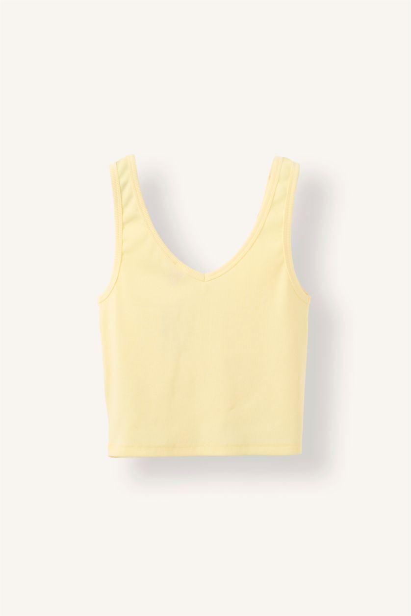 Women Light Yellow Ribana Tank Top