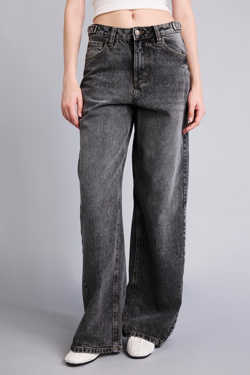 Әйелдерге Антрацит Wide Leg джинсы