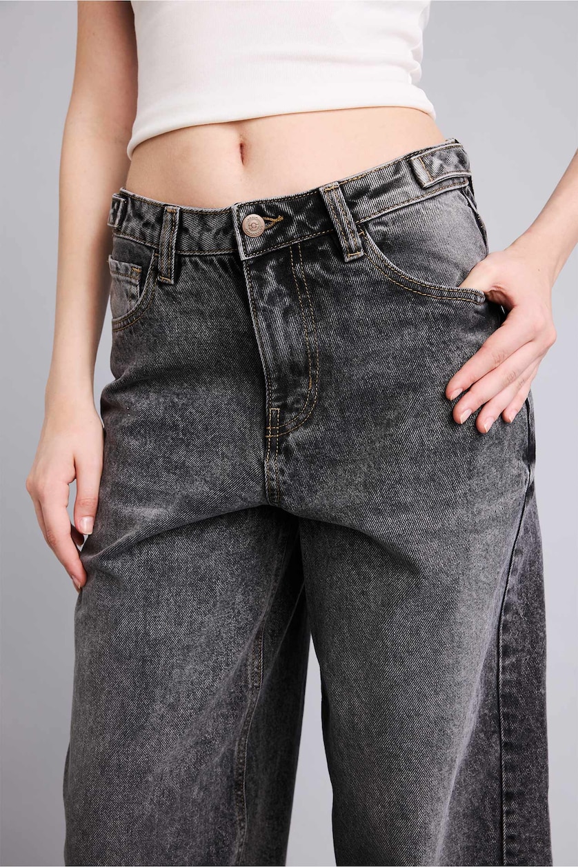 Әйелдерге Антрацит Wide Leg джинсы