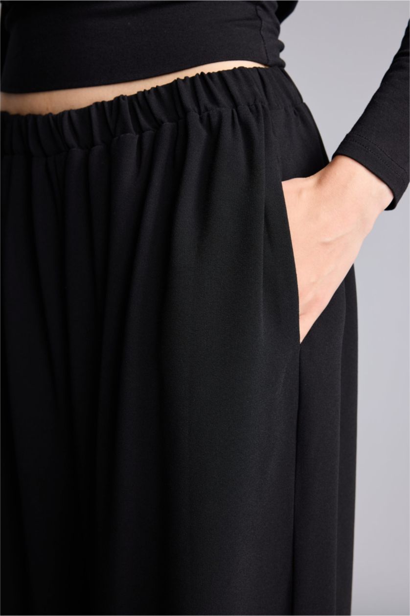 WOMAN Black High Waist Balloon Fit Trousers
