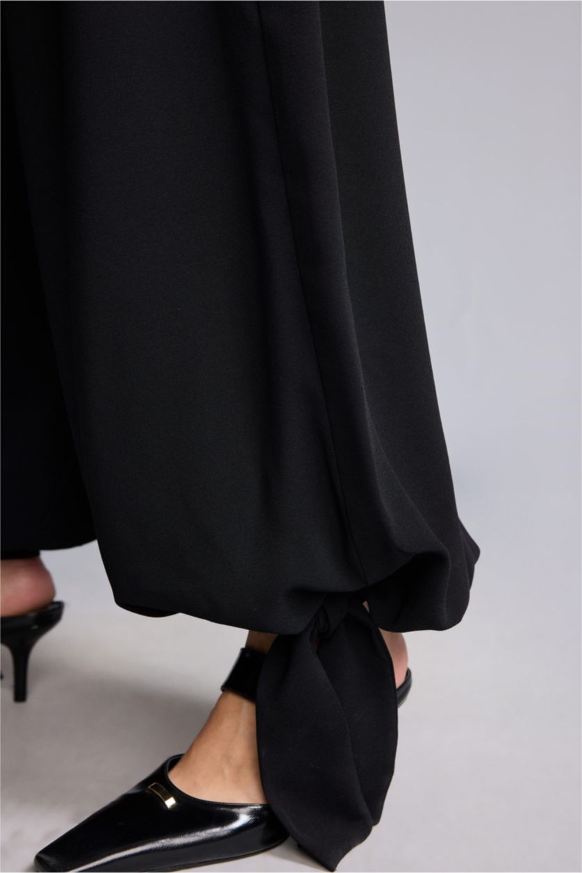 WOMAN Black High Waist Balloon Fit Trousers