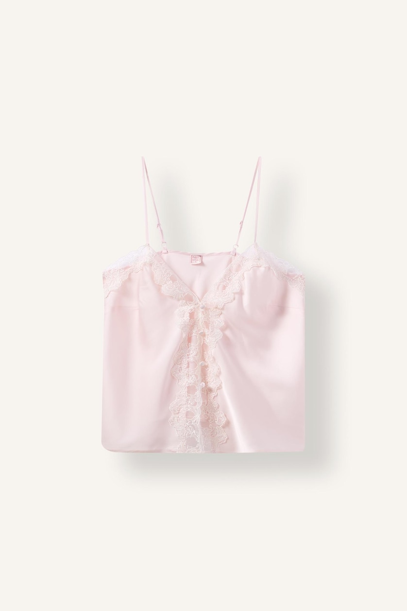 WOMAN Light Pink Satin 2 piece Set