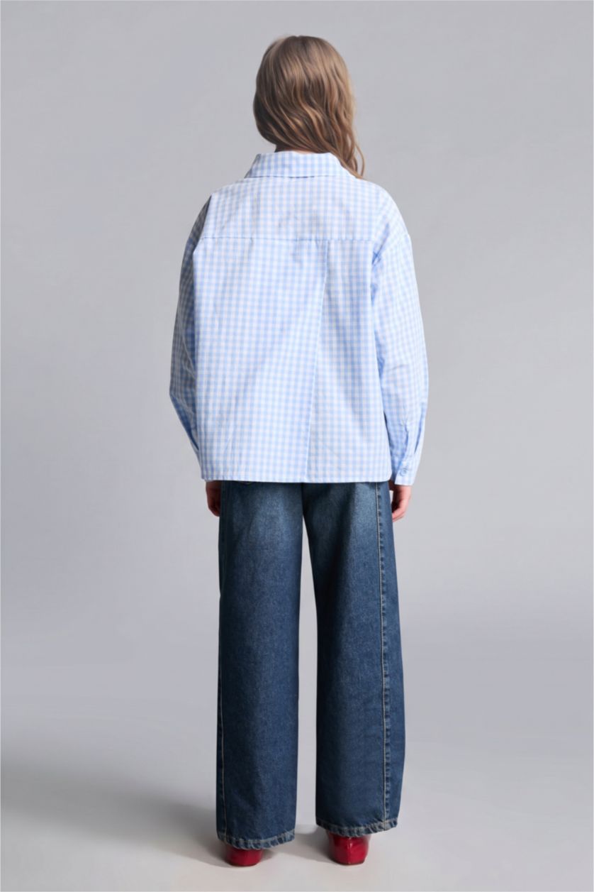 Young Girls - Teen Girls Light Blue Regular Fit Long Sleeve Shirt