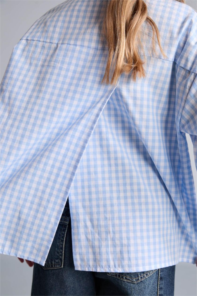 Girls & Teens Light Blue Regular Fit Long Sleeve Shirt