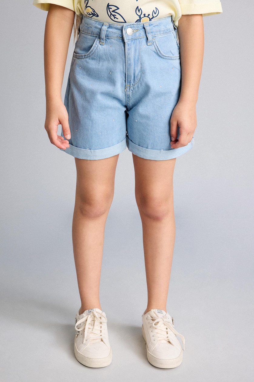 Young Girls - Teen Girls Ice Blue Girl Ice Blue Denim Shorts