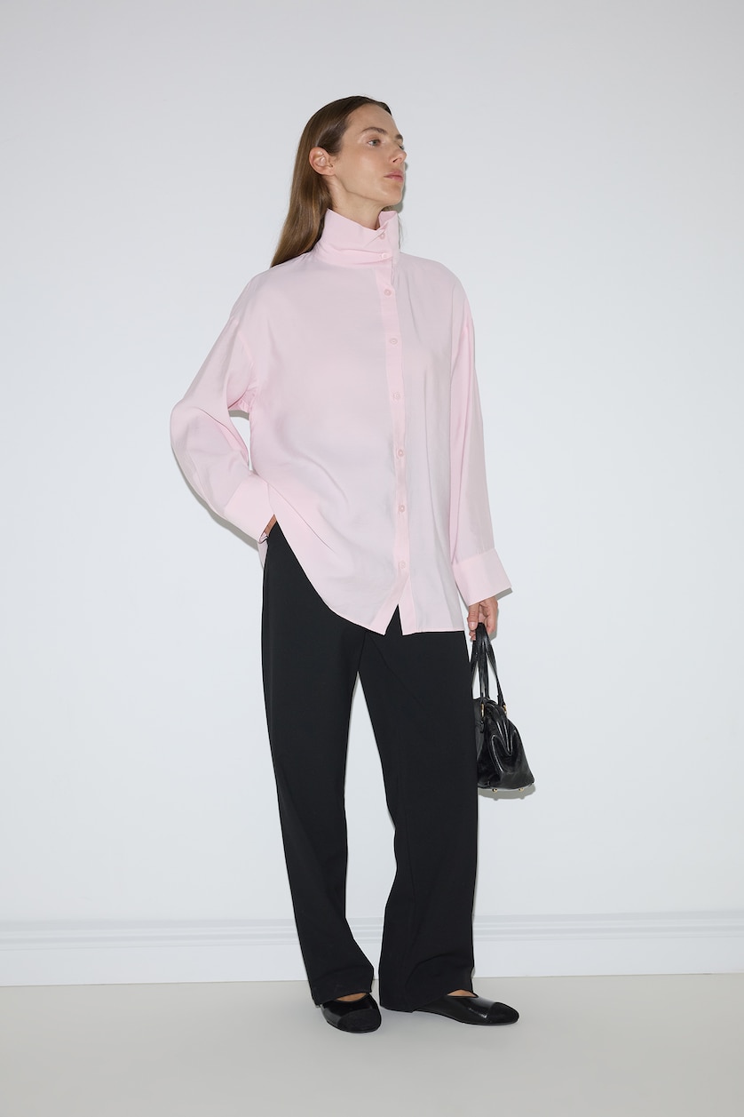 Women Light Pink Regular Fit Modal Long Sleeve Tunic