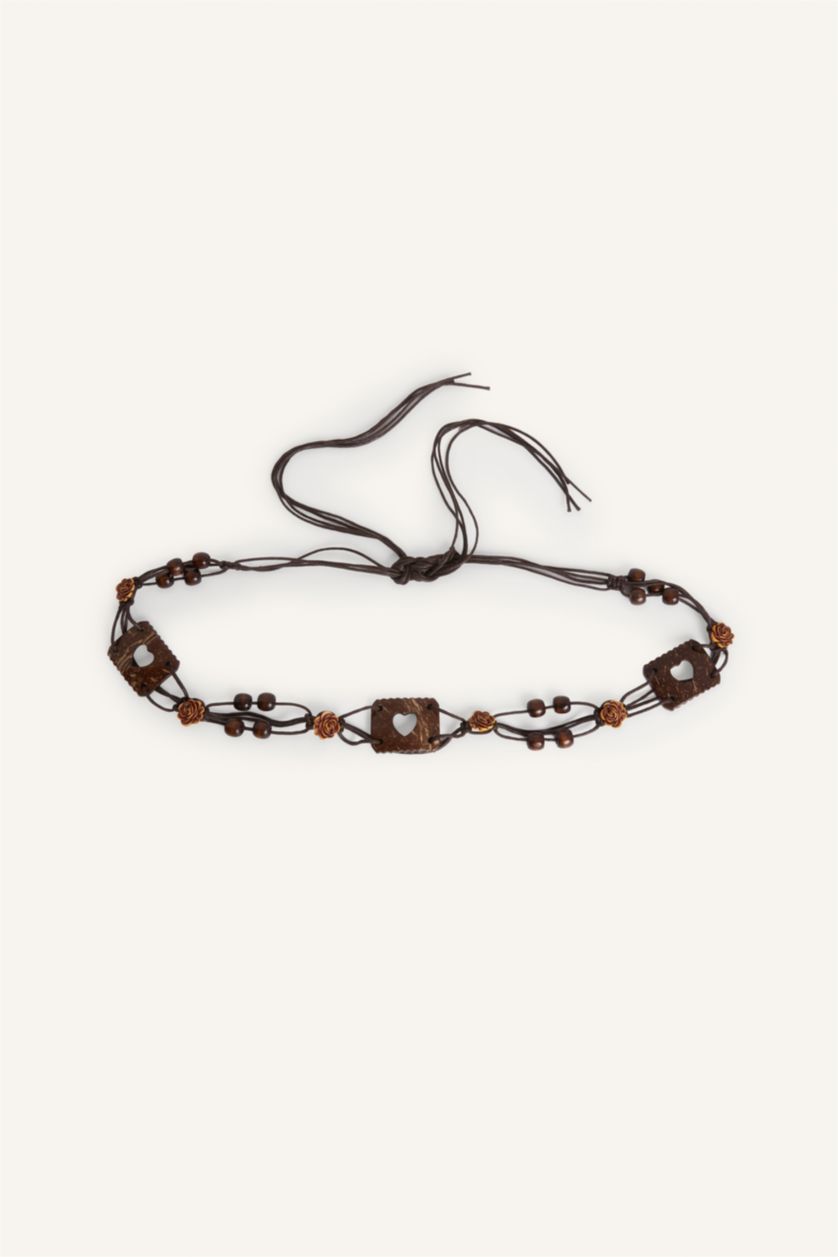Women Dark Brown Woman Faux Leather Dress Belt