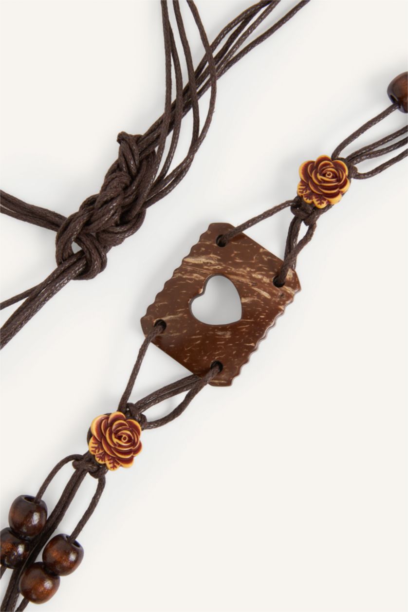 Women Dark Brown Woman Faux Leather Dress Belt