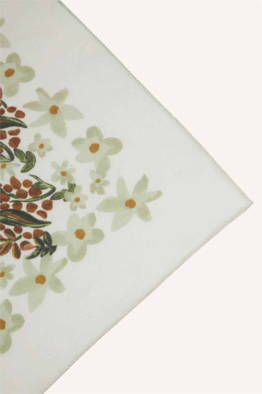 Women White Manuka x Defacto Woman Floral Pattern Cotton Bandana