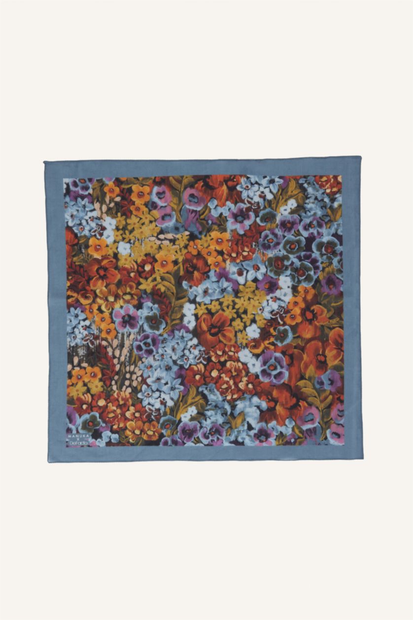 نساء أزرق فاتح Manuka x Defacto Woman Floral Cotton Bandana
