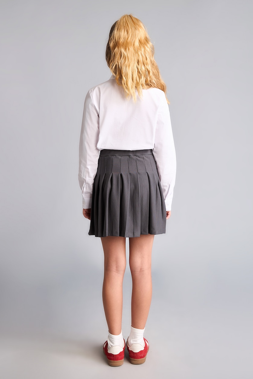 Young Girls - Teen Girls Anthracite Girl Regular Fit Knitted Skirt