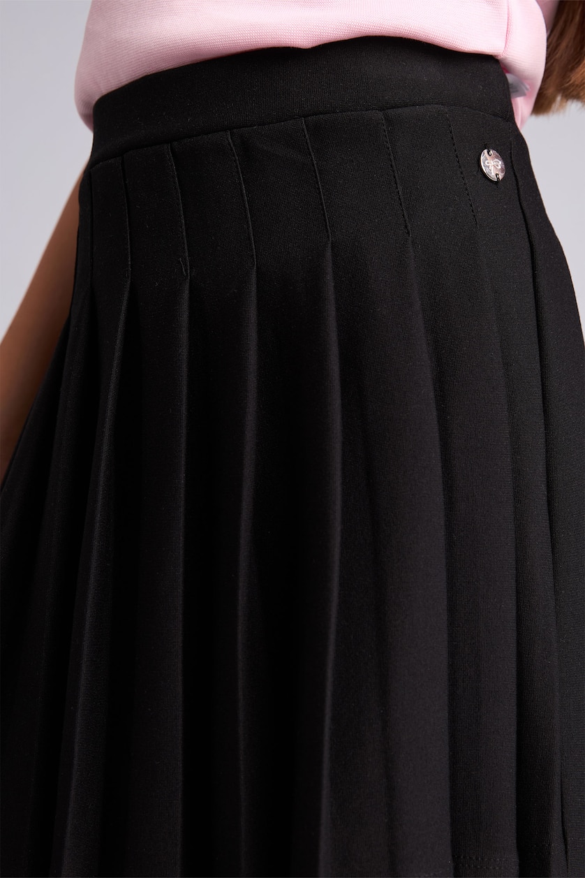 Young Girls - Teen Girls Black Girl Regular Fit Knitted Skirt