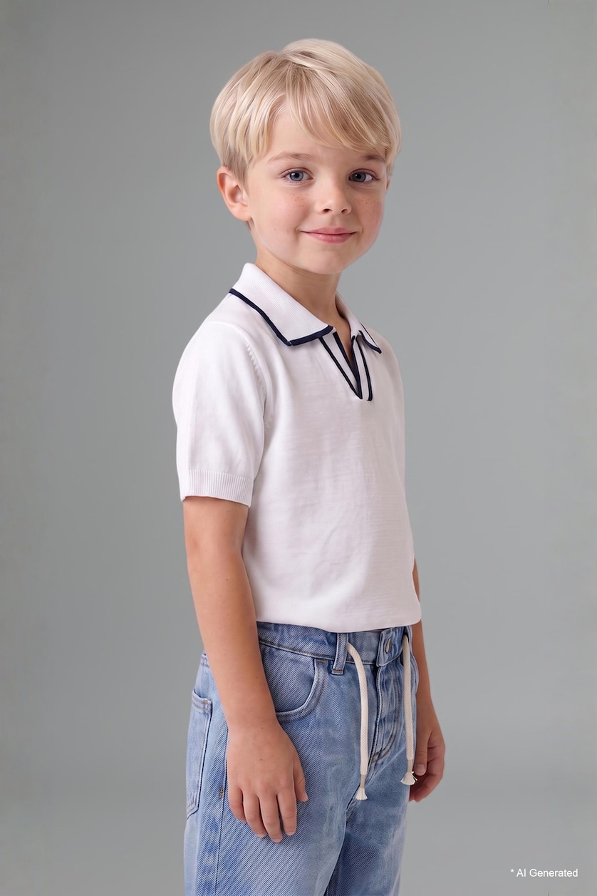 Erkek Bebek Kırık Beyaz Regular Fit Tişört Erkek Bebek