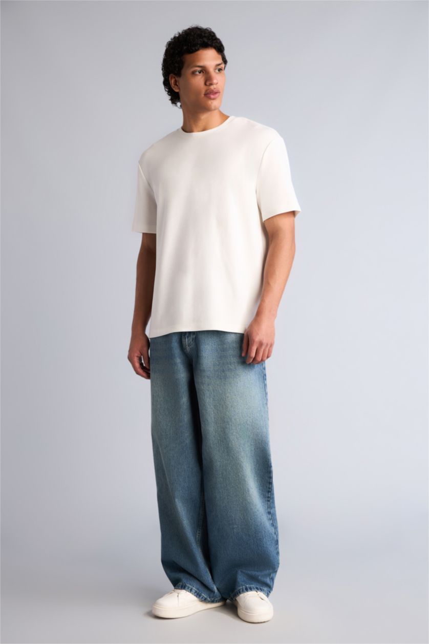 Erkek Mavi Balloon Fıt Pantolon