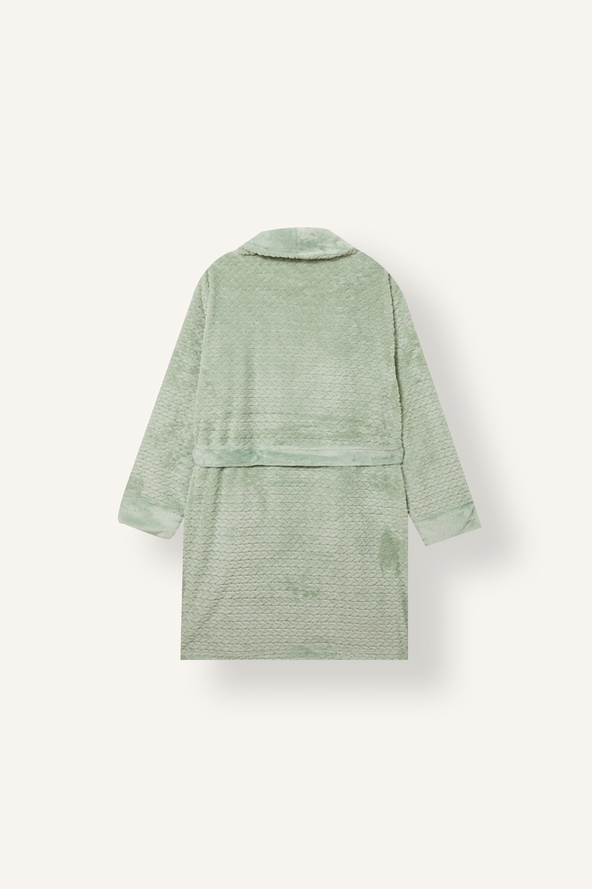 WOMAN Mint Regular Fit Long Sleeve Welsoft Plush Bathrobe