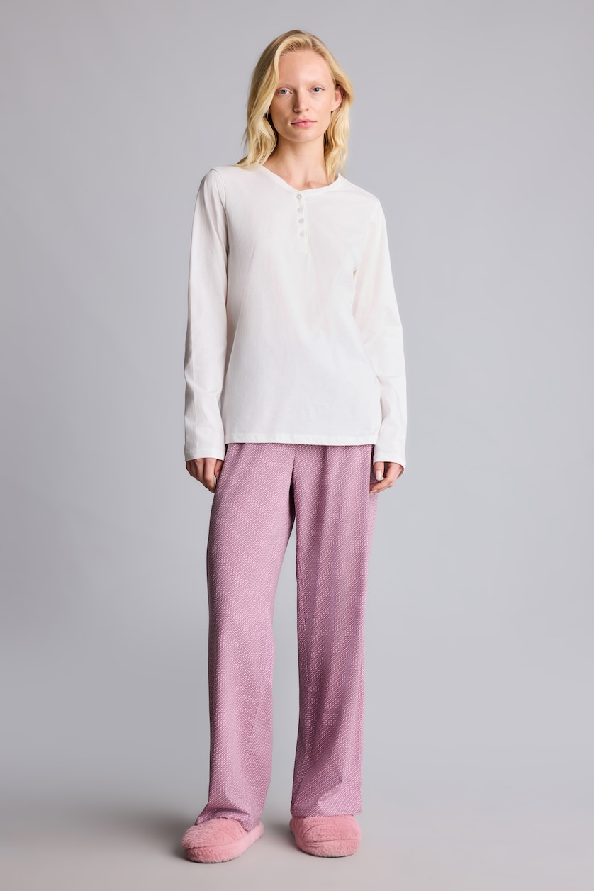 WOMAN LT.PLUM Cotton 2 piece Set