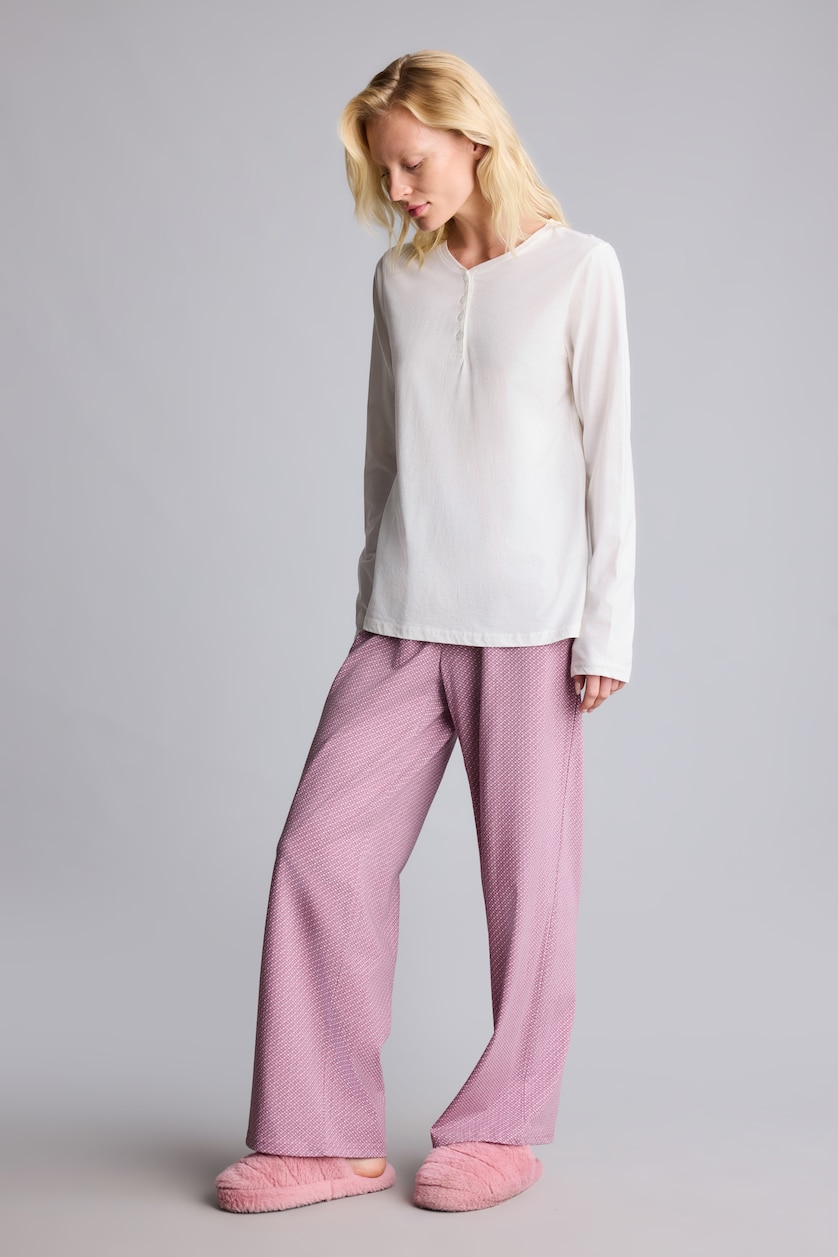 WOMAN LT.PLUM Cotton 2 piece Set