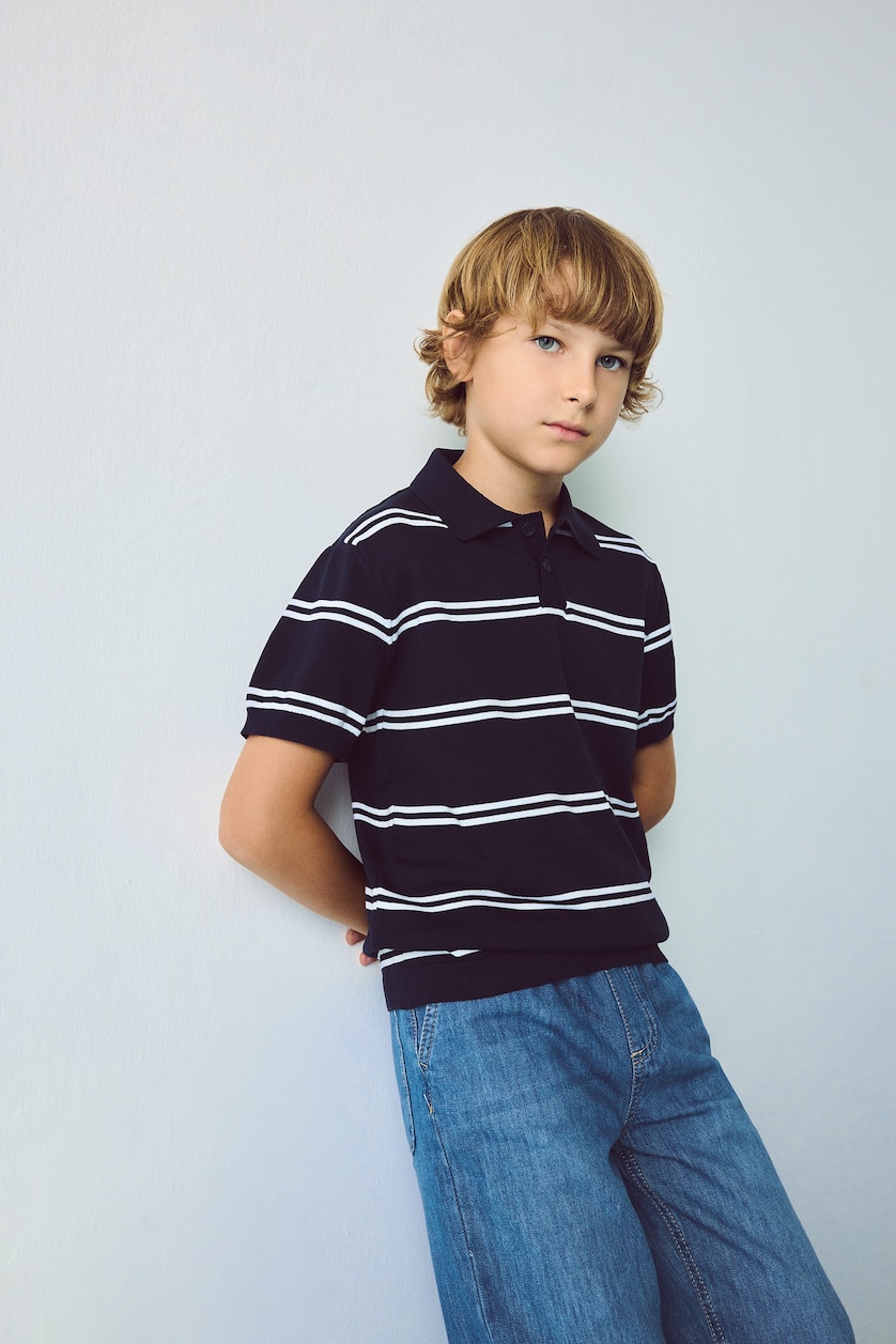 أولاد كحلي Boy Regular Fit Knit Polo T-Shirt