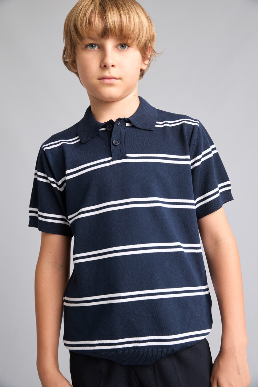 أولاد كحلي Boy Regular Fit Knit Polo T-Shirt