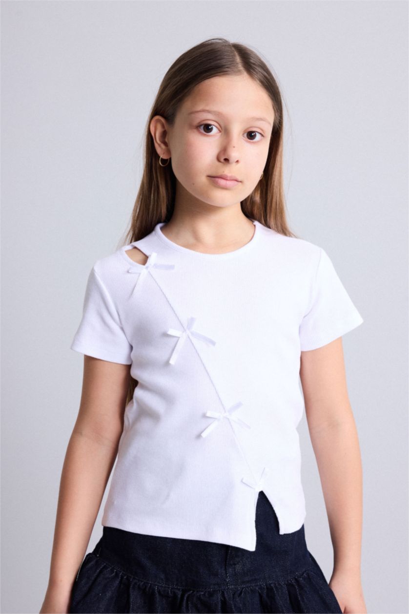 Young Girls - Teen Girls White Short Sleeve T-Shirt