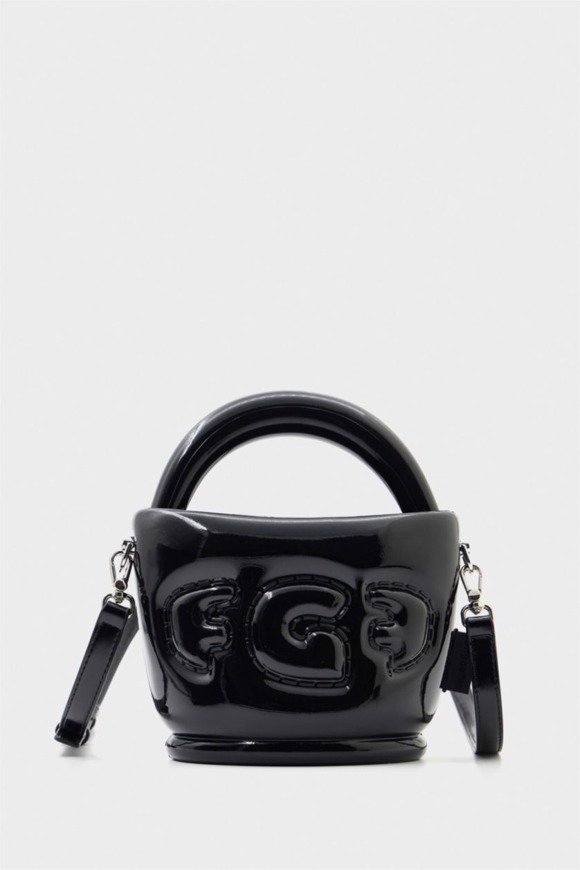 Kadın Siyah FunGooFun X Defacto Çıkartılabilir Askılı Balon Tasarımlı Kadın Omuz Çantası