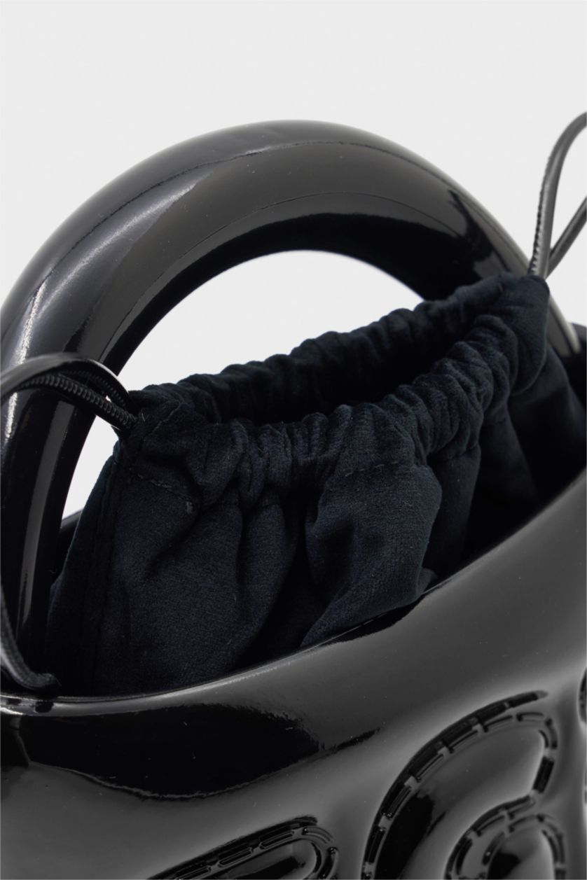 Kadın Siyah FunGooFun X Defacto Çıkartılabilir Askılı Balon Tasarımlı Kadın Omuz Çantası