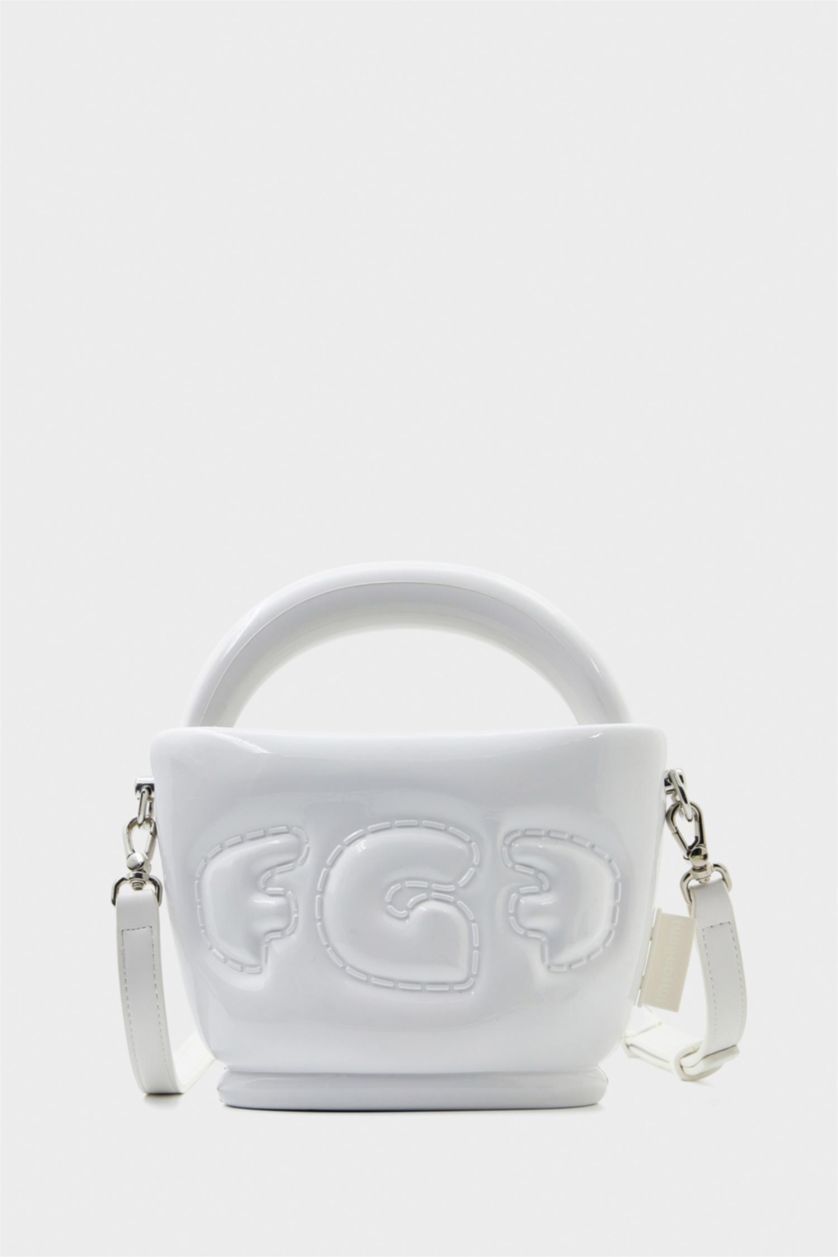 Kadın Beyaz FunGooFun X Defacto Çıkartılabilir Askılı Balon Tasarımlı Kadın Omuz Çantası